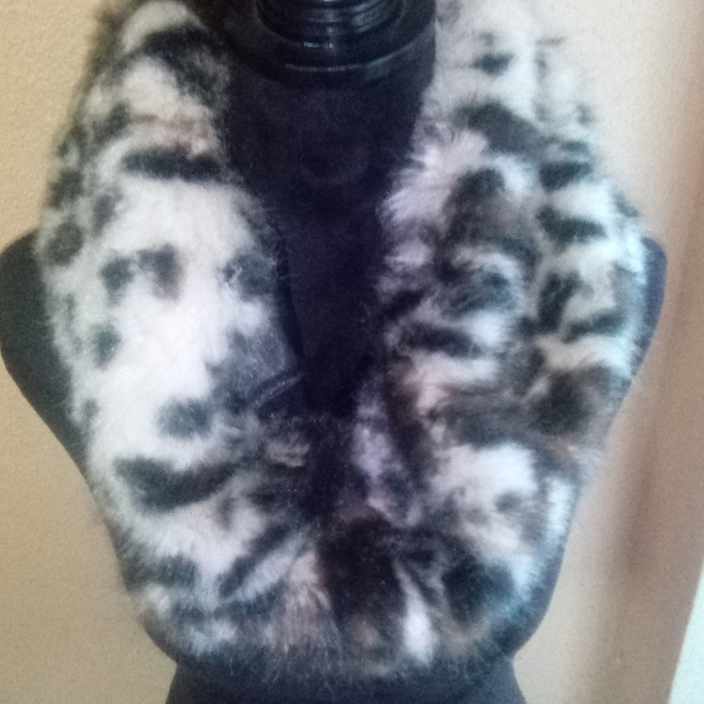 Faux Fur Cougar Infinity Scarf